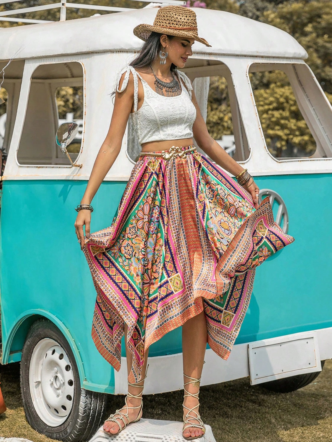 Turkish Delight Handkerchief Skirt