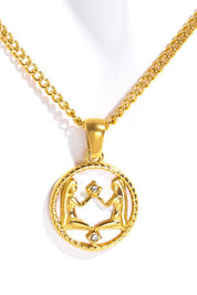 Zodiac Constellation 18K Gold-Plated Pendant Necklace