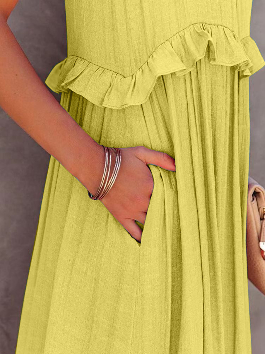 Stevie Tiered Maxi Dress with Pockets