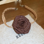 Chocolate Rosette Necklace