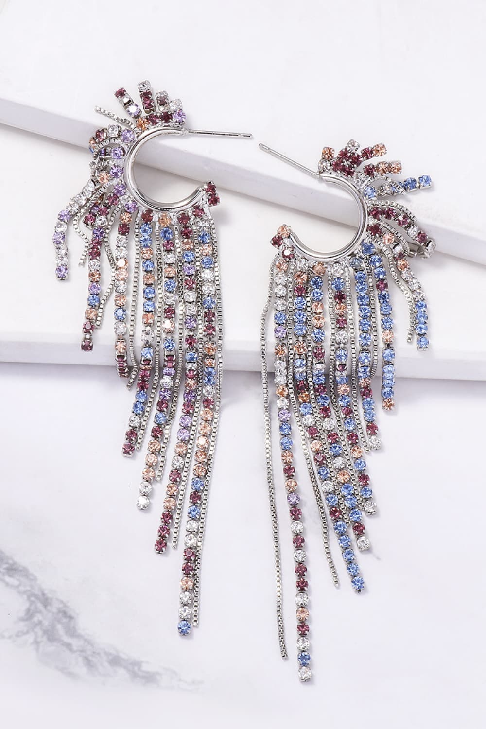 Rhinestone Flyaway Earrings