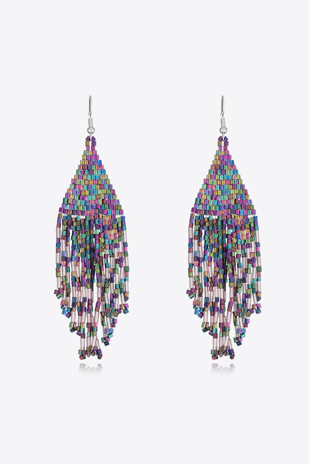 Metallic Beaded Dangle Earrings