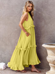 Stevie Tiered Maxi Dress with Pockets
