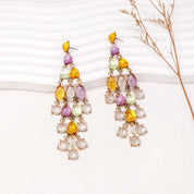 Glass Tiered Drop Earrings
