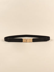 Less is More Faux Leather Stretch Skinny Belt