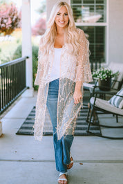 Dazzle Sequin Sheer Cardigan