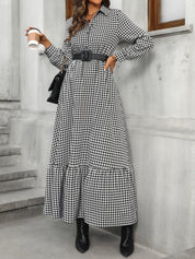 Dorothy Plaid Long Sleeve Dress