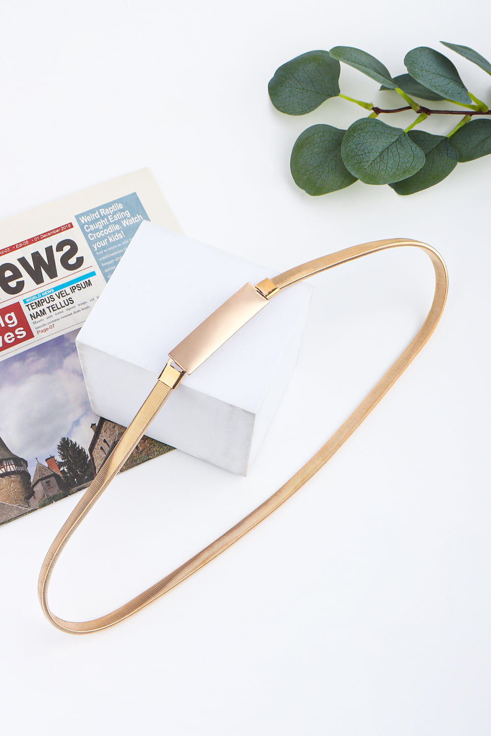 Slimline Stretch Metal Skinny Belt