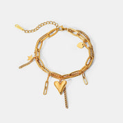 Unchained Hearts Charm Bracelet