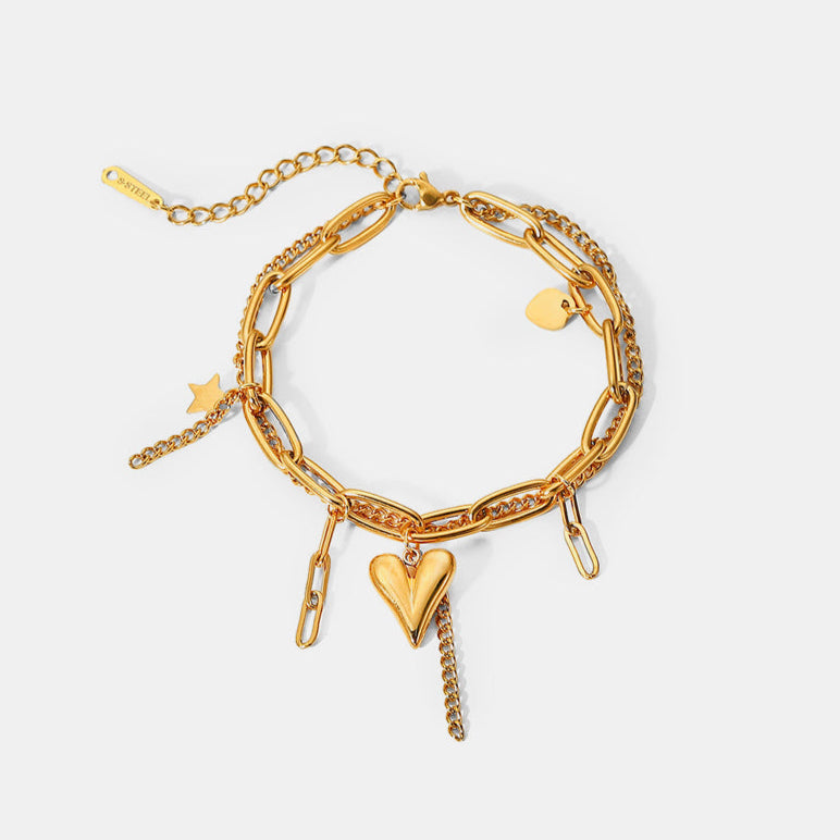 Unchained Hearts Charm Bracelet