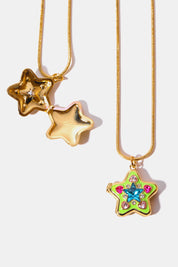Lucky Star 14K Gold-plated Locket Necklace