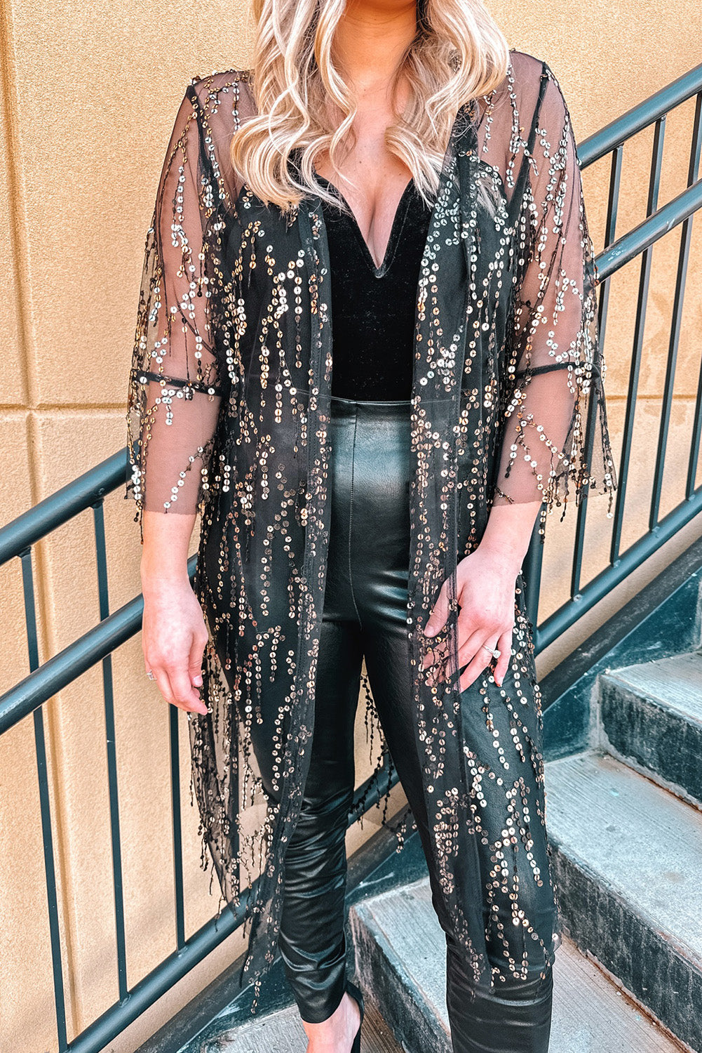 Dazzle Sequin Sheer Cardigan