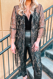 Dazzle Sequin Sheer Cardigan