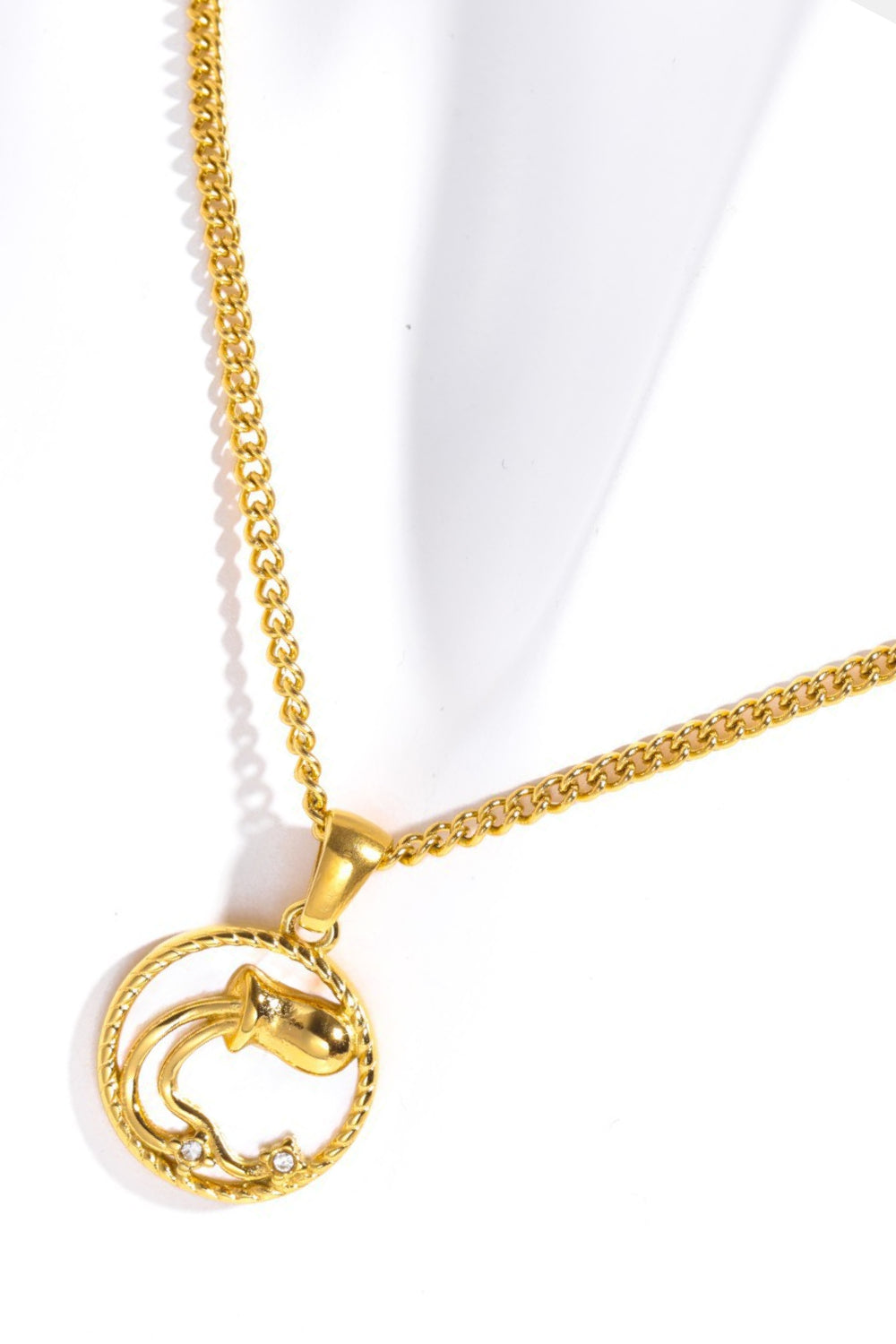 Zodiac Constellation 18K Gold-Plated Pendant Necklace