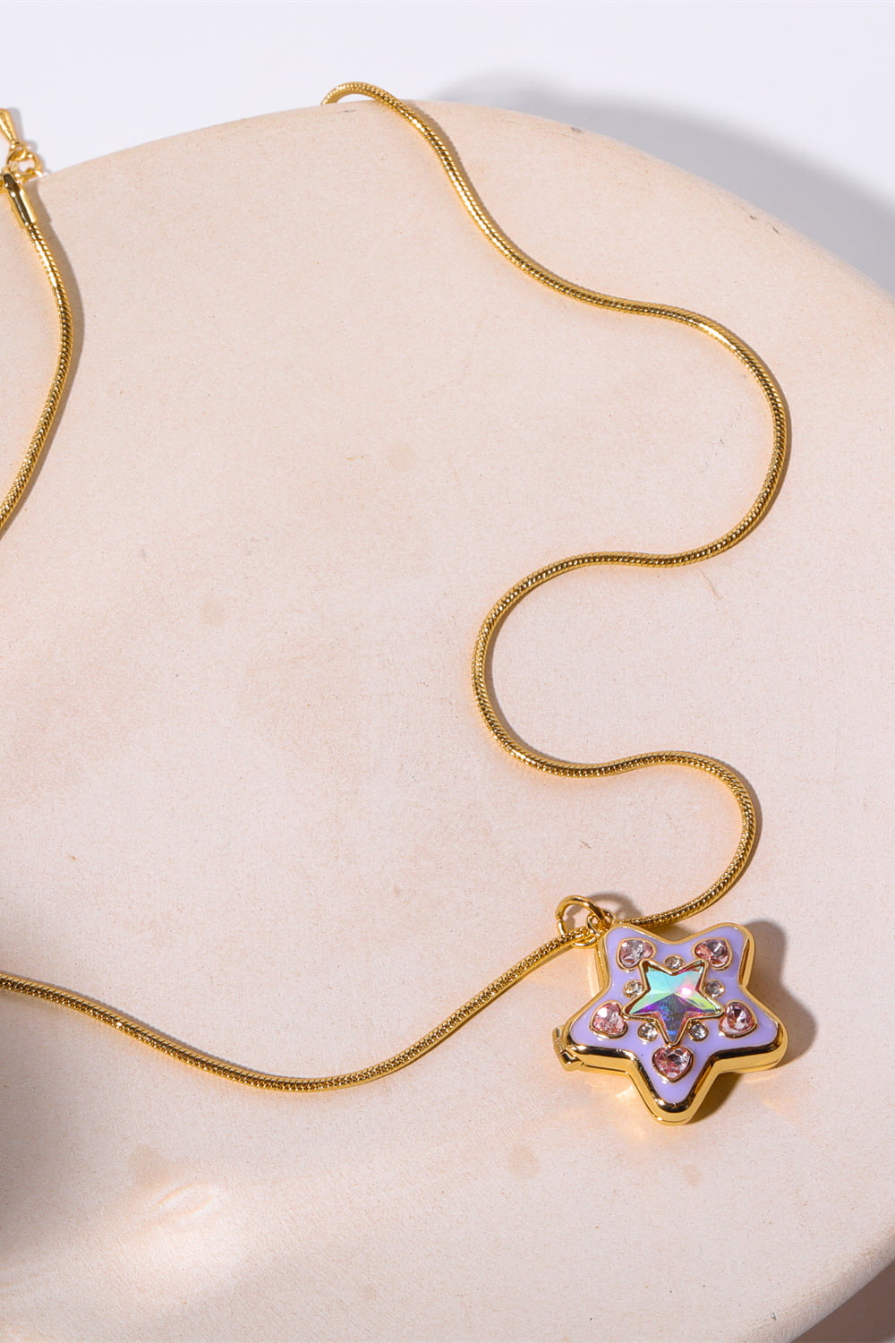 Lucky Star 14K Gold-plated Locket Necklace