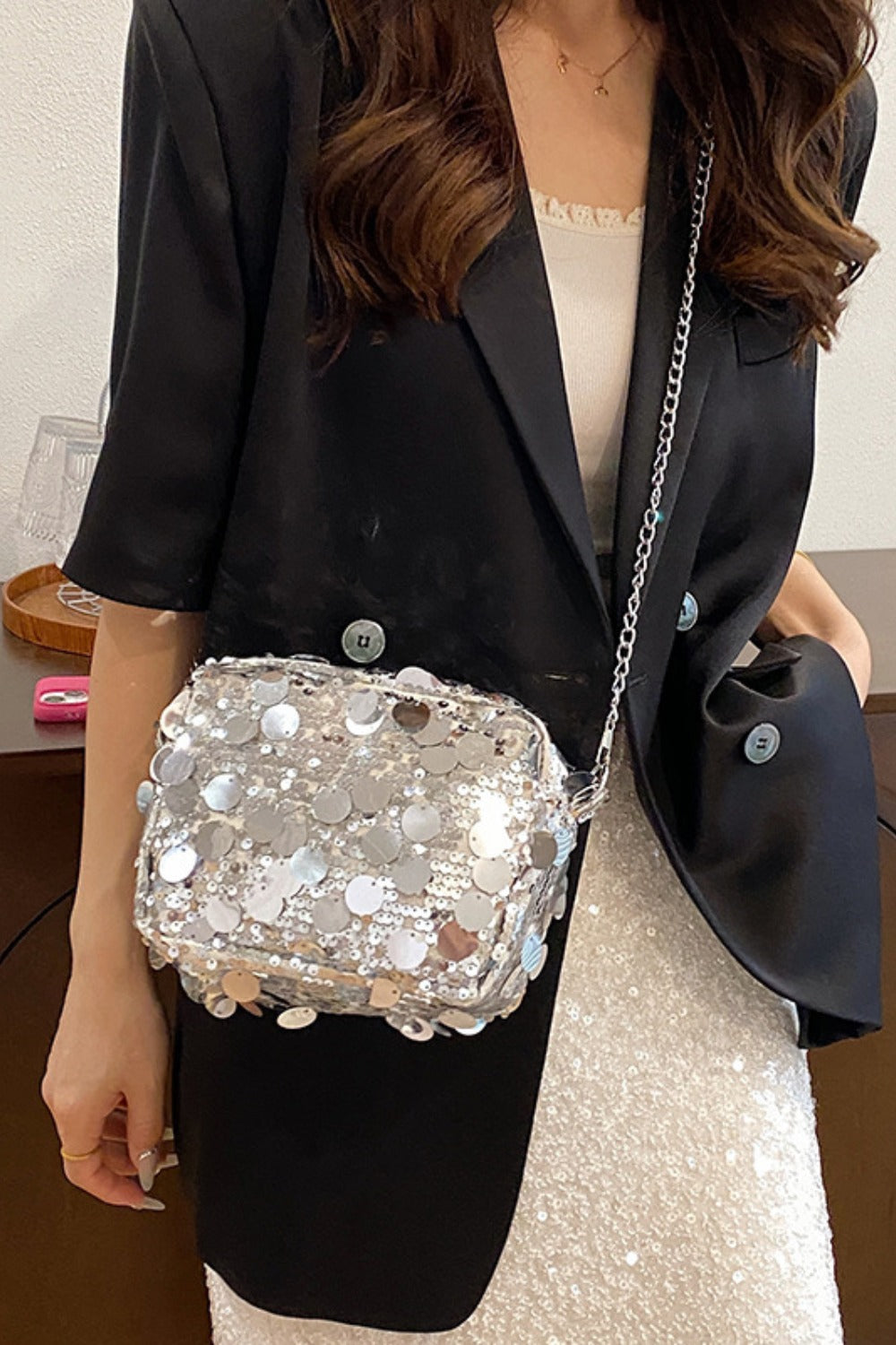 Saturday Sequin Shoulder Bag