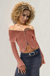 Show Off Dual Zip Distressed Cardigan