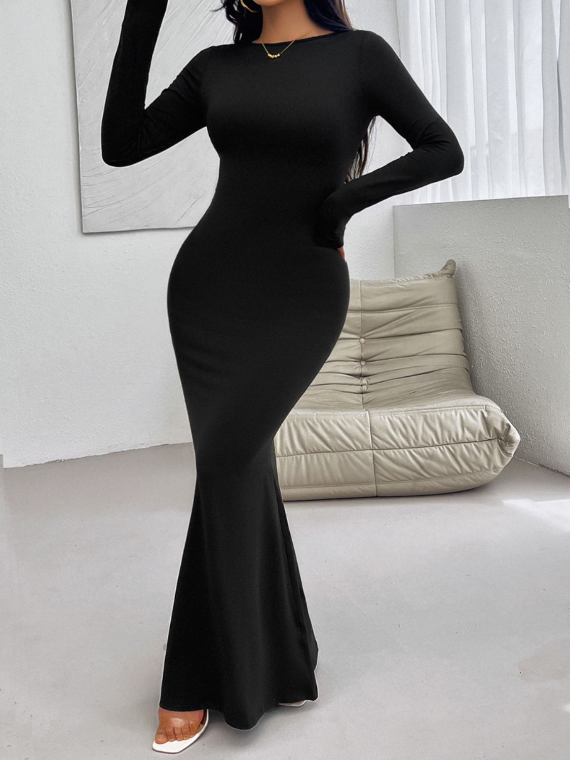 Come Hither Backless Maxi Gown