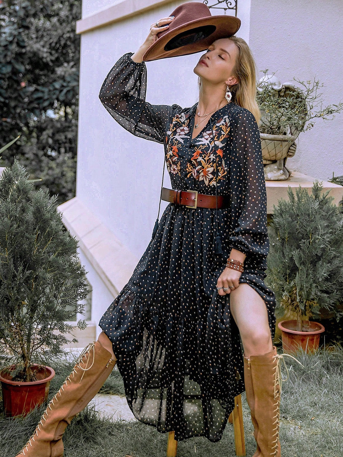 Ojai Embroidered Maxi Dress