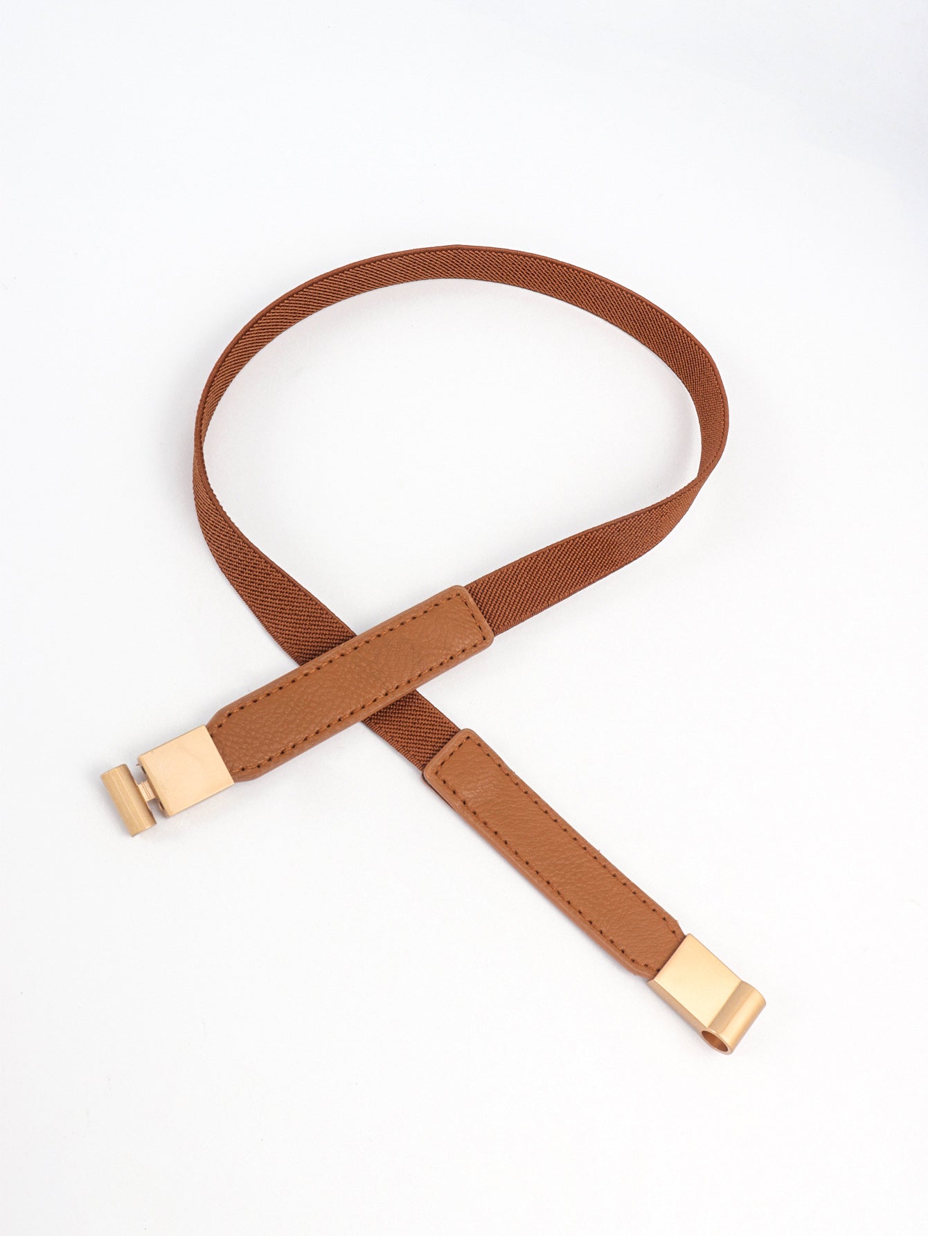 Less is More Faux Leather Stretch Skinny Belt