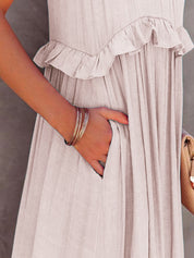 Stevie Tiered Maxi Dress with Pockets