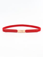 Less is More Faux Leather Stretch Skinny Belt