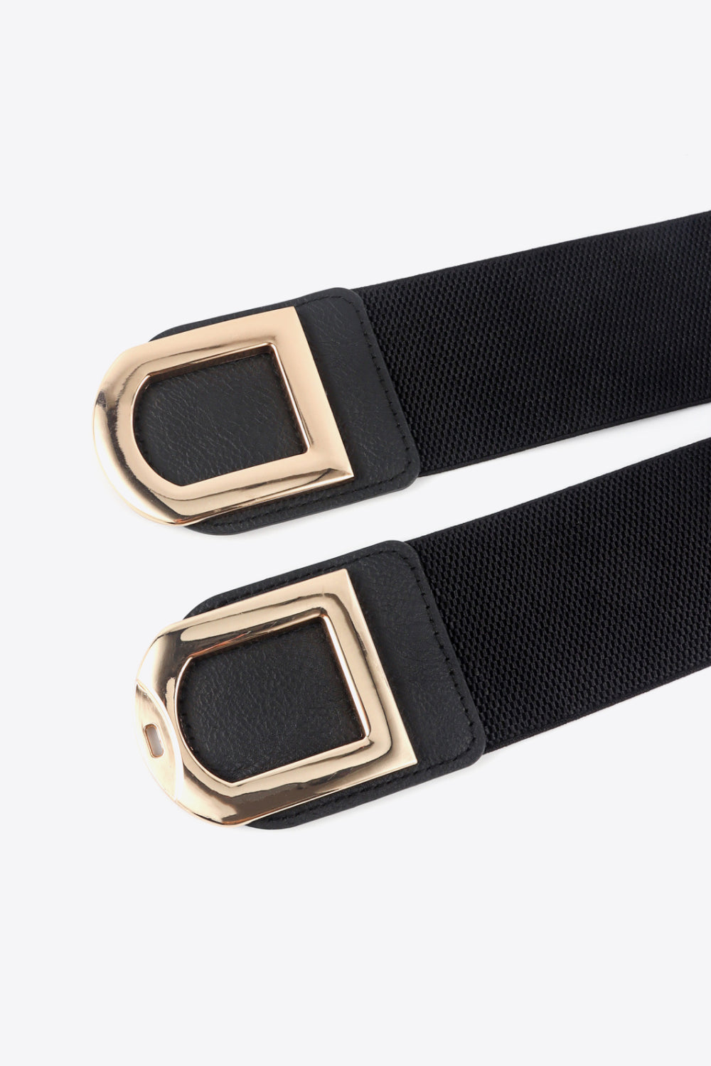 Double D Buckle Faux Leather Belt