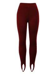 Throwback Ribbed Mid Waist Leggings