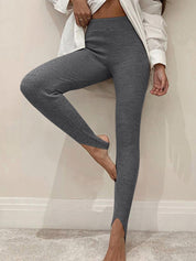 Throwback Ribbed Mid Waist Leggings