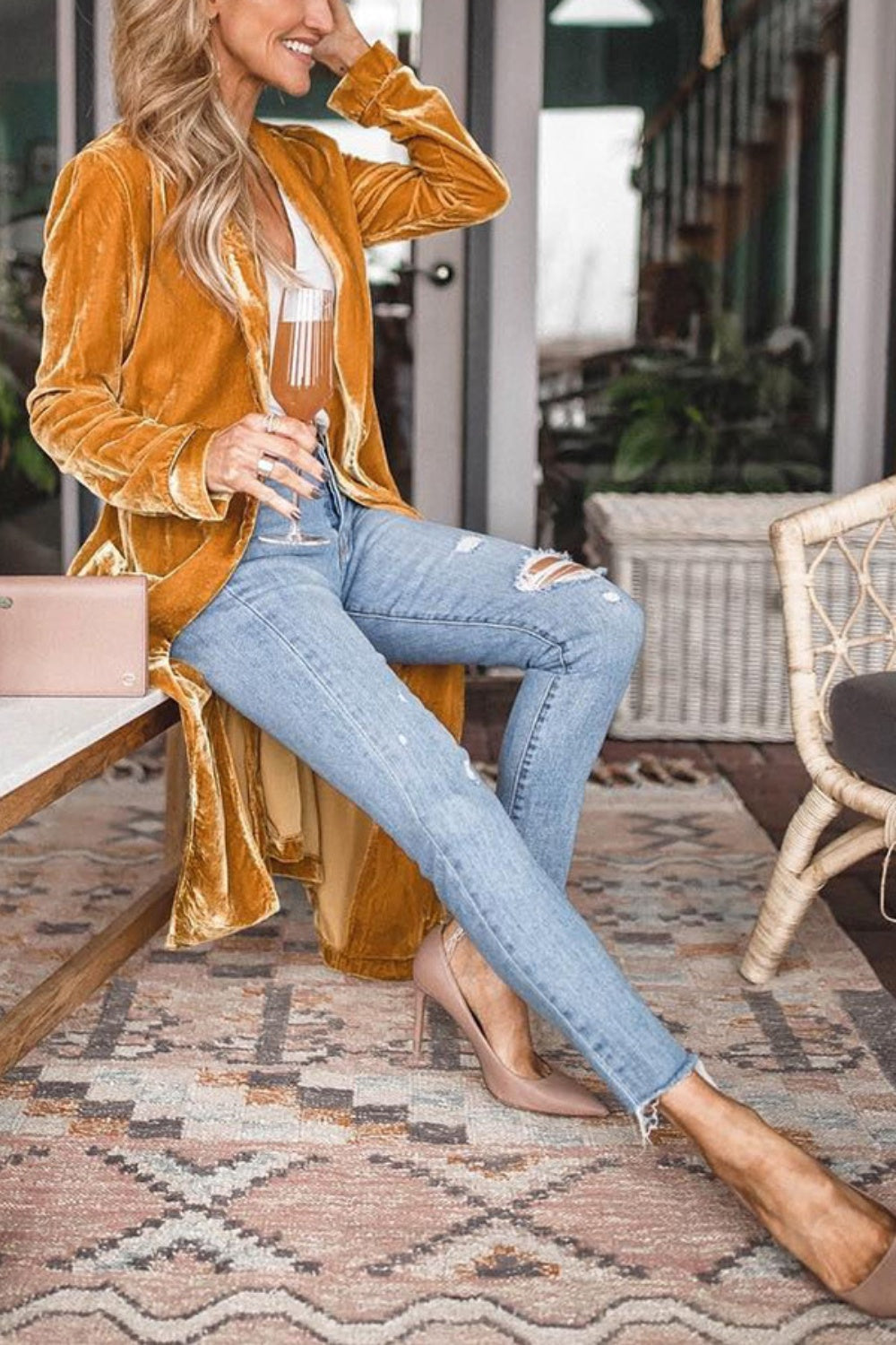 Amsterdam Velvet Longline Blazer