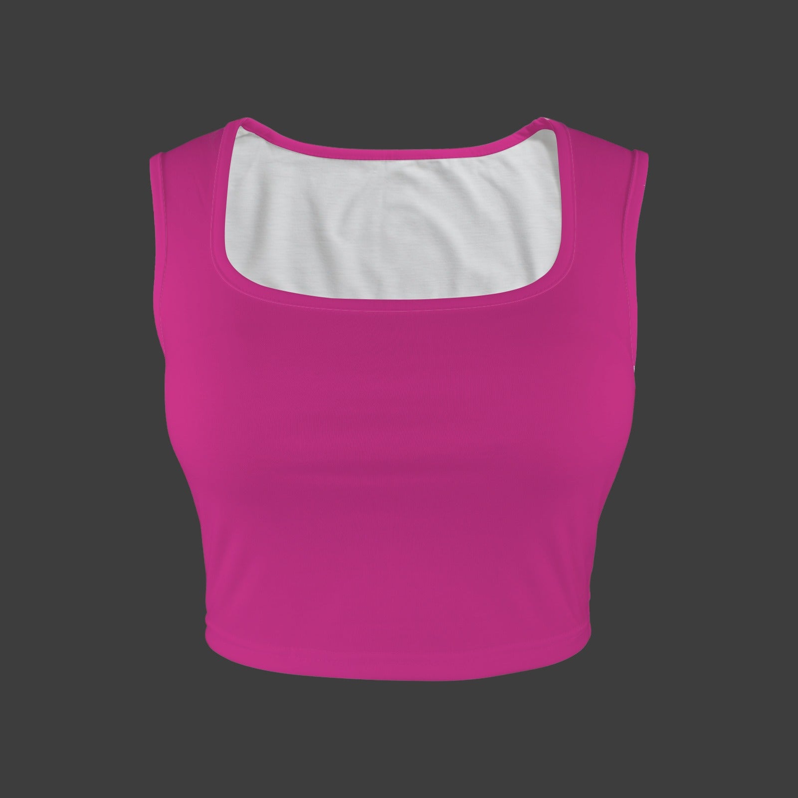 Magenta TK Exclusive Square Neck Crop Tank Top