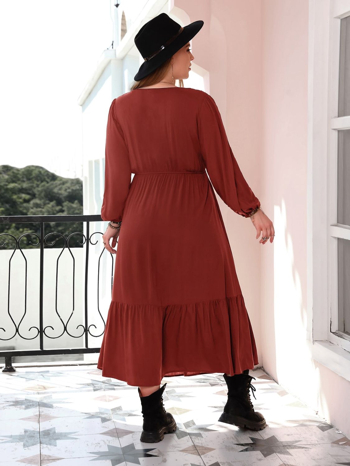 Country Spice Boho Midi Dress
