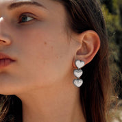 3 of Cups Dangle Heart Earrings