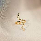 18K Gold-Plated Year of the Snake Bypass Ring