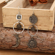Sun, Moon, Star Earrings