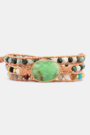 Aquamarine Agate & Jasper Wrap Bracelet