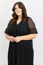 Dark and Lovely Lace Overlay Dress