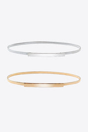 Slimline Stretch Metal Skinny Belt