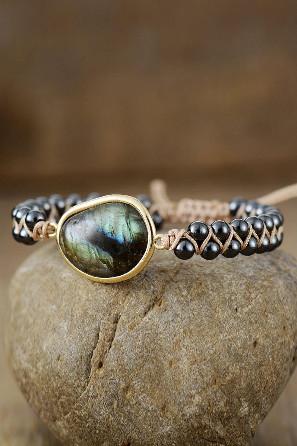 Intuition Enhancer Natural Labradorite & Hematite Bracelet