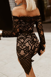 Vicky Lace Bodycon Dress Back View