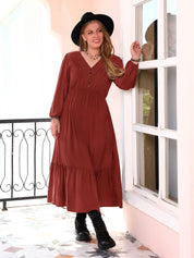 Country Spice Boho Midi Dress