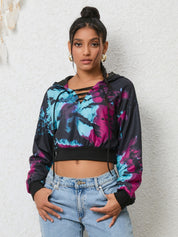 Tina Tie-Dye Lace-Up Hoodie