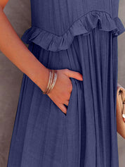 Stevie Tiered Maxi Dress with Pockets