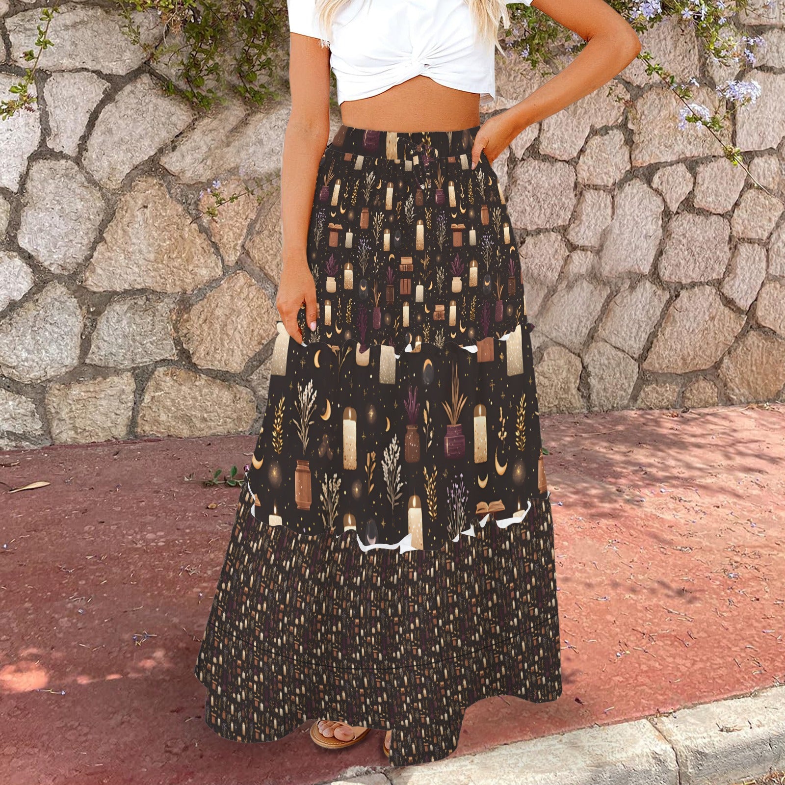 TK Exclusive Tiered Prairie Maxi Skirt | Twilight Kisses