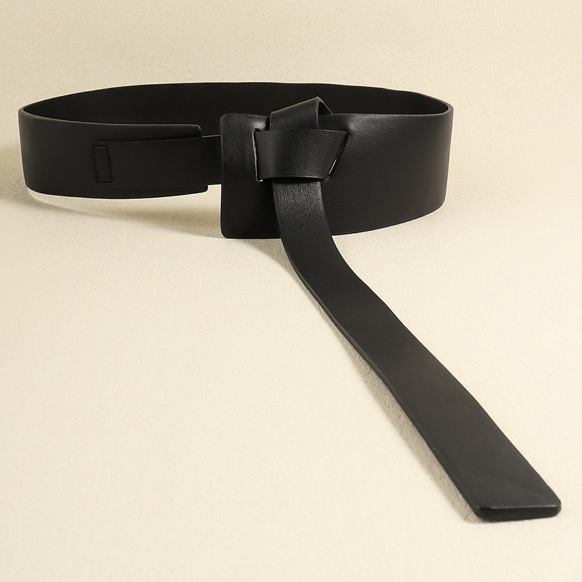 Lap of Luxury Knot Detail Faux Leather Belt