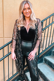 Dazzle Sequin Sheer Cardigan