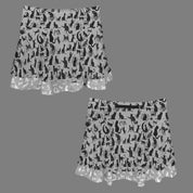 Gray Mystical Cats TK Exclusive Double Layer Mini Skort