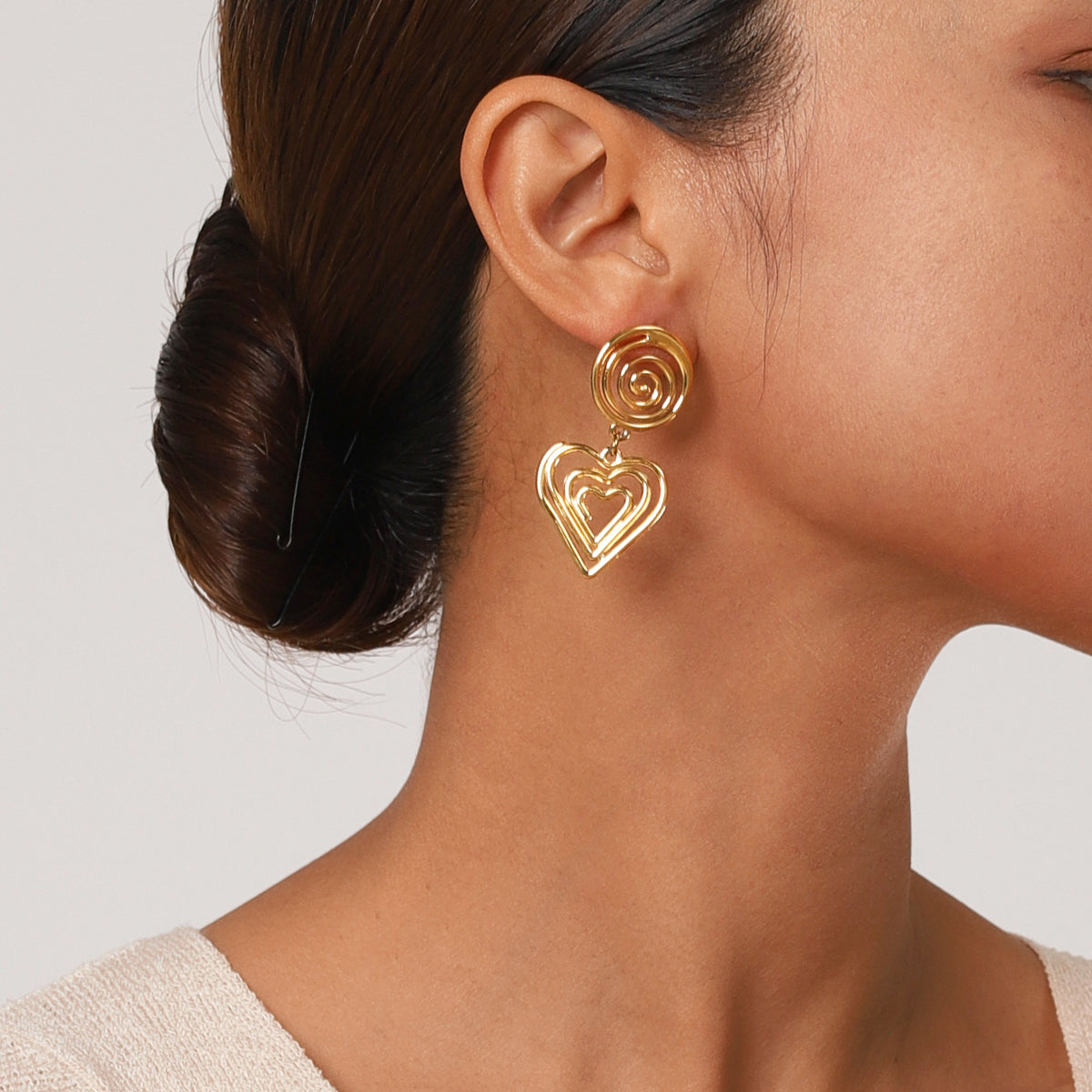 Wire Wrap Heart Earrings