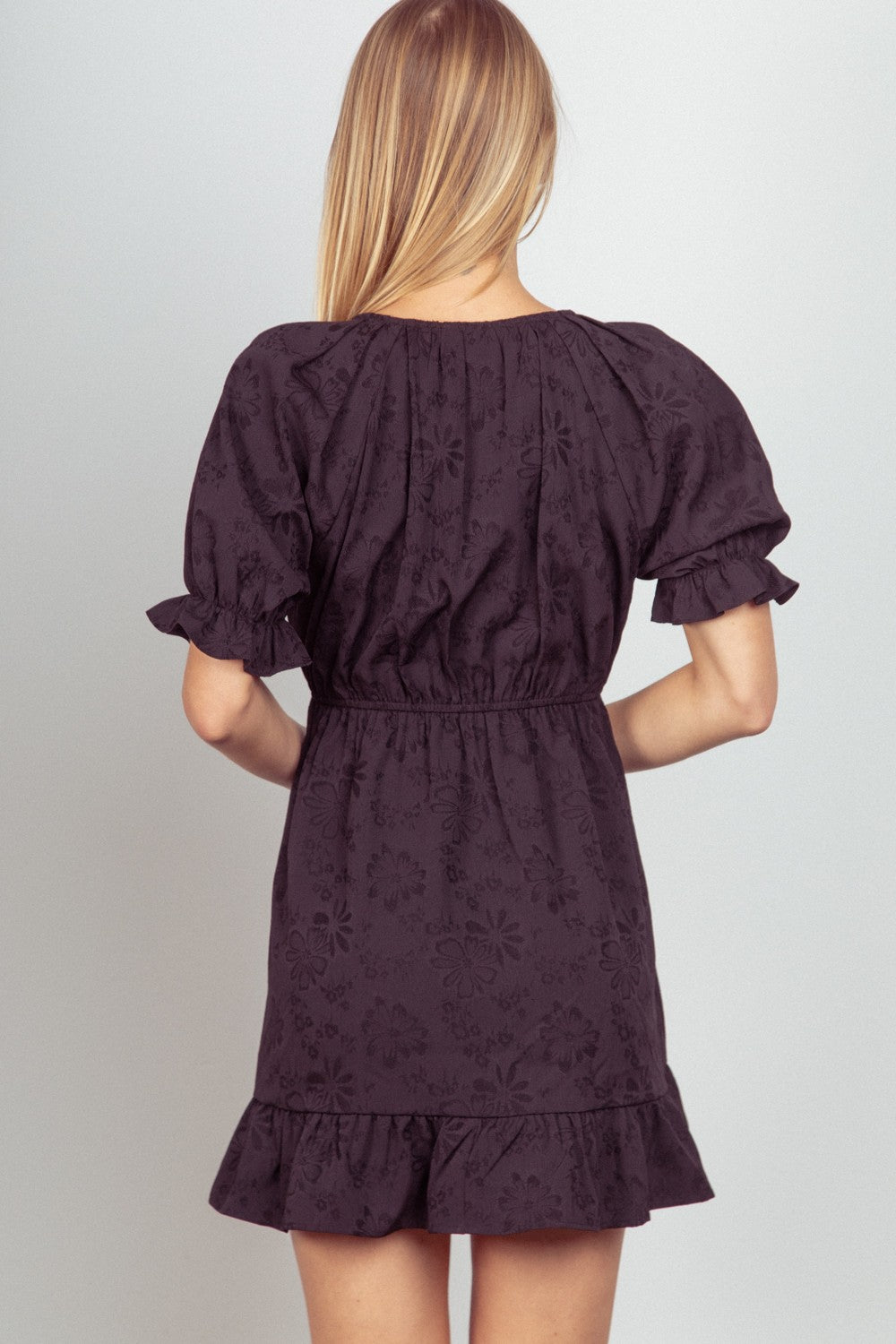 Coffee Date Ruffled Mini Dress