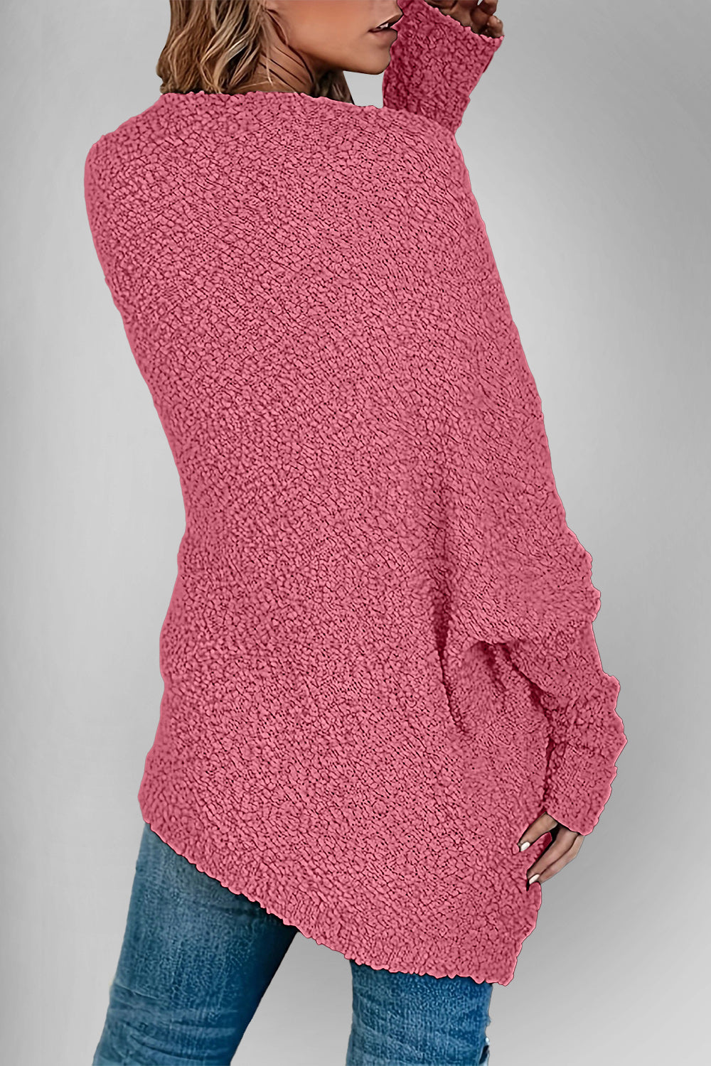 Book Nook Bouclé Open-Front Cardigan